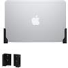 BRAINWAVZ Supporto adesivo da parete per tablet e laptop sottile per iPad, Android, MacBook, Surface, iPad Air, Mini & Pro, Galaxy Tab Note eBook, Kindle e altro, Stick On o Screw-in (nero)