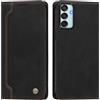rongki Custodia per Samsung Galaxy M52, Cover in Pelle Sintetica Portafoglio con Slot per Carte, Supporto, Chiusura Magnetica, Antiurto Case per Samsung Galaxy M52, Nero
