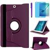 R.SHENGTE 360 Girevole Custodia per Samsung Galaxy Tab S2 9,7'' 2015 (Purple) | SM-T810 SM-T813 SM-T815 T817 SM-T819,360 Girevole Custodia protettiva supporto Cover,pennino capacitivo,pellicola protettiva