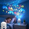 Jinfanshurich Proiettore LED dinamico, girevole a 360°, lampada per proiettore oceano | Proiettore di cielo stellato a LED, ricaricabile, dimmerabile, per la cameretta dei bambini, decorazione per la casa