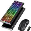 ATTACK SHARK 8KHz Carbon Fiber Tastiera e Mouse Gaming, Rapid Trigger-NeroA | R68 HE QWERTY Tastiera Cablata 60% RGB,Switch Magnetici 0.005mm RT Precisione,R11 ULTRA 49g SUPERLIGHT Mouse Wireless,42K DPI