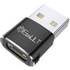 EasyULT Adattatore USB C Femmina a USB Maschio, Connettore Cavo Caricatore Tipo C, Adattatore USB Tipo C per Phone 15 14 13 PRO Max,SE, Samsung Galaxy S23 S22, Xiaomi y Otro Dispositivo USB C-Nero
