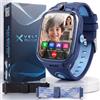 VELTIX® Smartwatch per bambini X Pro 4G + 2 cinturini gratuiti, smartwatch per bambini con GPS e chiamate, orologio con GPS, orologio per bambini con videochiamate, blu (Premium)