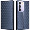 Generico DayQiQiPu Cover per Realme C85 4G/5G RMX5566, RMX5253 (6,8 Pollici) Custodia in pelle PU con Motivo a cubi 3D Chiusura Magnetica Caso portafoglio a conchiglia con supporto, Blu