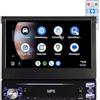 CREASONO Autoradio 1-DIN con Apple CarPlay e Android Auto wireless, display touch 7, MP5, Bluetooth 5.2