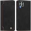 rongki Custodia per Samsung Galaxy M33, Cover in Pelle Sintetica Portafoglio con Slot per Carte, Supporto, Chiusura Magnetica, Antiurto Case per Samsung Galaxy M33, Nero
