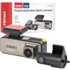 AMIO Dash Cam Doppia Telecamera Anteriore e Posteriore 4K + 2K, WiFi 2.4 GHz, Sensore G, Registrazione Loop, Monitoraggio Parcheggio, Supporto MicroSD 512 GB, Display LCD 3.2, USB-C, GPS Opzionale