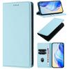 Ymyhyuxi Custodia a portafoglio in pelle per Honor 90 5G, chiusura magnetica con slot per carte e cavalletto, disponibile in diversi colori cover per telefono celeste.