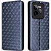 Generico DayQiQiPu Cover per Realme GT 7 Pro RMX5010, RMX5011 (6,78 Pollici) Custodia in pelle PU con Motivo a cubi 3D Chiusura Magnetica Caso portafoglio a conchiglia con supporto, Blu