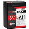 LANGZEIT Batterien LANGZEIT batteria al piombo 6V 5Ah GEL ricaricabili