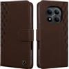 CASAFUNY Cover per Xiaomi Redmi Note 15 Pro Plus/Poco M8 Pro 5G,Marrone | Custodia in Pelle Portafoglio,a Libro Custodia, RFID Magnetica Protettiva Flip Case per Xiaomi Poco M8 Pro
