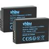 vhbw 2x batteria compatibile con Canon EOS Kiss X8i, 8000D, 800D, 250D, 77D | per Kiss X10, 750D, 850D, 200D, 760D fotocamera (750mAh, 7,2V, Li-Ion)
