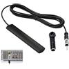 TASSFROO Antenna autoradio, antenna FM per parabrezza, antenna autoradio, antenna radio patch per parabrezza, cavo da 3 metri con connettore DIN