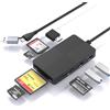 MTAKYI Lettore di Schede Multi USB C USB3.0,5 Schede di Memoria con 3 USB3.0,8 in 2 Lettori/Adattatori/Hub di Schede di Memoria SD/TF/CF/XD/MS per SDXC SDHC CF Micro SD Micro SDXC SDHC MS MMC UHS-I USB Stick
