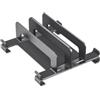 Opatiny Supporto compatto per computer portatile, design verticale, per piccole | Struttura in lega di alluminio, cuscinetti in silicone per evitare graffi, base antiscivolo, opzioni nero grigio argento