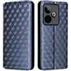 Generico DayQiQiPu Cover per Realme GT 7/7T RMX5061, RMX5085 (6,78 Pollici) Custodia in pelle PU con Motivo a cubi 3D Chiusura Magnetica Caso portafoglio a conchiglia con supporto, Blu