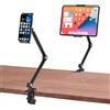 WeBeqer Supporto Tablet Letto e Tavolo, 60cm Braccio in Alluminio 360° Regolabile | 2 Sezioni Pieghevole Porta Tablet, 4.72-15.6 Pollici, Rotazione Multi-Angolo, Adatto per iPad, iPhone, Kindle, Switch o altri