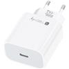 Techly 362824 Caricatore Alimentatore USB-C™ da Muro 20W PD per Smartphone o Tablet Bianco