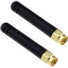 GERUI 2 antenne a barra di colla dritta da 2,4 G 433 MHz, SMA con vite interna | Mini antenna WiFi con spina RP-SMA per router Wi-Fi, scheda Wi-Fi, adattatore USB, telecamera IP di sicurezza