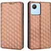 Generico DayQiQiPu Cover per Realme C30/Realme C30s (6,5 Pollici) Custodia in pelle PU con Motivo a cubi 3D Chiusura Magnetica Caso portafoglio a conchiglia con supporto, Marrone
