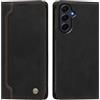 rongki Custodia per Samsung Galaxy A55 5G, Cover in Pelle Sintetica Portafoglio con Slot per Carte, Supporto, Chiusura Magnetica, Antiurto Case per Samsung A55 5G, Nero