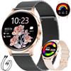 LIGEMI 1,32'' AMOLED Orologio Smartwatch Donna Elegante e Chiamate Ciclo Mestruale | 100+ Sport Modes Smartwatch Donna, Cardiofrequenzimetro SpO2 e Sonno, IP68 Impermeabile, Smartwatch per Android iOS