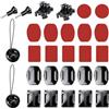 Feirdhoo Set di supporto per casco per GoPro, cuscinetti adesivi accessori per | Supporti adesivi piatti e curvi, accessori compatibili con GoPro Hero, DJI, SJCAM, Insta 360 e altri