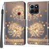 PHINIENLAND Cover per Honor 400 Smart 4G/5G custodia portafoglio Dente di leone | 3 scomparti carte, 1 tasca banconote, Chiusura magnetica, Supporto, Pelle PU flip cover per Honor 400 Smart