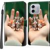 PHINIENLAND Cover per Honor 600 Lite / 500 Smart custodia portafoglio Gatto | 3 scomparti carte, 1 tasca banconote, Chiusura magnetica, Supporto, Pelle PU flip cover per Honor 600 Lite
