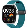 MELEJIA Cinturino Magnetico per Xiaomi Redmi Watch 6 Active/Watch 6/Watch 5/Smart Band 10 Pro/9 Pro/Band 8 Pro, Ricambio Cinturino, Regolabile Silicone Cinturini, Chiusura Magnetica Sicura-Azzurro