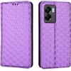 Generico DayQiQiPu Cover per Realme Narzo 50 5G RMX3572, RMX3571 (6,6 Pollici) Custodia in pelle PU con Motivo a cubi 3D Chiusura Magnetica Caso portafoglio a conchiglia con supporto, Viola
