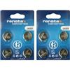 Renata CR2025, 2025 Batteria Bottone Litio 3V (2 x Set da 4) - 8 Pile