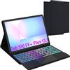 VANKEYPAD Cover per tastiera per Samsung Galaxy Tab S10 FE+ Plus 13.1: tastiera retrattile a 3 zone 7 colori per Galaxy Tab S10 FE+ 5G 2025 - Tastiere Azerty francese senza fili rimovibile con supporto per