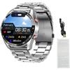 MechKit Sport Smart Watch Bluetooth Chiamate Touchscreen 1,52 pollici Modalità Multi Sport Fitness Tracker per Uomo Donna IP67 Resistente all'acqua (Acciaio Argento)