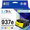LxTek 937e 937 Multipack 937XL compatibile con cartucce HP 937 XL | Cartucce compatibili con HP Officejet Pro 9120 per OfficeJet 9730 9120b 9110b 9720 9130b 9122 9720 9730e, confezione da 4
