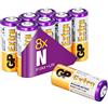 GP Extra Batteria alcalina LR1 1,5 V | Set da 8 batterie LR1 | Compatibile con 910A, Lady, N, E90 | per termometri digitali, misuratori di pressione e sistemi di accesso senza chiave