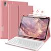 GKABXY Custodia con tastiera per iPad A16 11/10 generazione con portapenne | Cover per tastiera Bluetooth wireless magnetica rimovibile per iPad 11 2025/iPad 10. Gen 10,9 pollici 2022, rosso