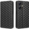 Generico DayQiQiPu Cover per Realme C55 RMX3710 (6,72 Pollici) Custodia in pelle PU con Motivo a cubi 3D Chiusura Magnetica Caso portafoglio a conchiglia con supporto, Nero