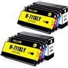 Nalifystic 711 711XL Cartucce di ricambio per HPQ CZ129A CZ133A CZ130A CZ132A CZ131A per DesignJet T120 24 T120 610 T520 24 T520 36 T520 610 T520 914 (8 Pack, 2BK/2C/2M/2Y)