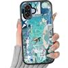 Yoedge Trasparente Cover per Samsung Galaxy S26, Aesthetic Fiori Collage Estivi Motivo Flower Disegni per Donne Ragazze, Silicone Custodia Telaio Flessibile Case per Samsung S26 6,3,Tartaruga Oceano
