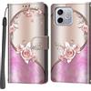 Salanheo Cover per Honor 600 Lite / 500 Smart, Rosa rosa | Portacarte, Chiusura Magnetica, Flip Case, Antiurto Custodia, Funzione Stand