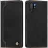 rongki Custodia per Samsung Galaxy Note 10 Plus, Cover in Pelle Sintetica Portafoglio con Slot per Carte, Supporto, Chiusura Magnetica, Antiurto Case per Samsung Note 10 Plus, Nero