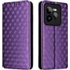 Generico DayQiQiPu Cover per Realme GT 7 Pro RMX5010, RMX5011 (6,78 Pollici) Custodia in pelle PU con Motivo a cubi 3D Chiusura Magnetica Caso portafoglio a conchiglia con supporto, Viola