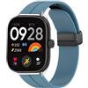 MELEJIA Cinturino Magnetico per Xiaomi Redmi Watch 6 Active/Watch 6/Watch 5/Smart Band 10 Pro/9 Pro/Band 8 Pro, Ricambio Cinturino, Regolabile Silicone Cinturini, Chiusura Magnetica Sicura-Blu