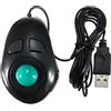 Zhixteu Mouse TrackBall Ergonomico Cablato per PC, Facile Controllo del Pollice, Nuovo Finger Handhold 4D Mini Trackball Mouse per Win7, Win8 ME/XP/NT