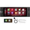 ZUNDION Autoradio 1 DIN con schermo per Peugeot 206 207 307 308 3008 5008 Citroën C2 C3 C4 Picasso, Wireless CarPlay Android Auto Radio, Sistema Linux, Bluetooth, Touchscreen, FM/AM RDS, Plug & Play
