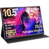 Dopesplay Monitor portatile da 10,5, HDR 1920 x 1280, ultra sottile, 100% sRGB, mini secondo display da 420 nit, con custodia protettiva e altoparlante, USBC/HDMI monitor per laptop, PC, telefono