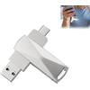 JRILUO Chiavetta USB C da 128 GB, 2 in 1, chiavetta USB C, chiavetta di memoria | USB 2.0, USB-A e USB-C, supporto OTG, plug and play, per Android, Windows, Linux, compatto e portatile
