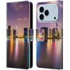 Head Case Designs Dubai City Skylines - Custodia a portafoglio in pelle compatibile con Apple iPhone 17 Pro
