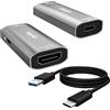 Adoreen Adattatore unidirezionale da HDMI a USB-C per occhiali XR AR, 4K @ 60Hz HDMI femmina (fonte) a USB 3.1 femmina (display) convertitore con porta di ricarica PD per RayNeo Xreal Rokid Viture Monitor con